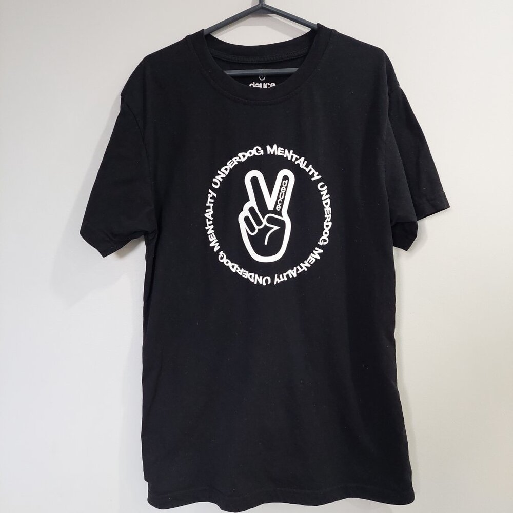 Deuce Men's Size S Deuce Underdog Mentality Tee Black White